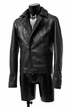 Load image into Gallery viewer, m.a+ silver crosses sleeve diagonal zip biker jacket / J1/S+/SY1.0 (BLACK)