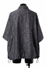 画像をギャラリービューアに読み込む, A.F ARTEFACT FRONT ZIP SQUEEZING SHIRT / PAISLEY JACQUARD (D.GREY)