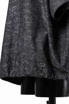 画像をギャラリービューアに読み込む, A.F ARTEFACT FRONT ZIP SQUEEZING SHIRT / PAISLEY JACQUARD (D.GREY)