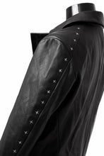 Load image into Gallery viewer, m.a+ silver crosses sleeve diagonal zip biker jacket / J1/S+/SY1.0 (BLACK)