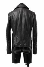 Load image into Gallery viewer, m.a+ silver crosses sleeve diagonal zip biker jacket / J1/S+/SY1.0 (BLACK)