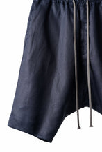 画像をギャラリービューアに読み込む, A.F ARTEFACT SARROUEL SHORT PANTS / LINEN TWILL (NAVY)