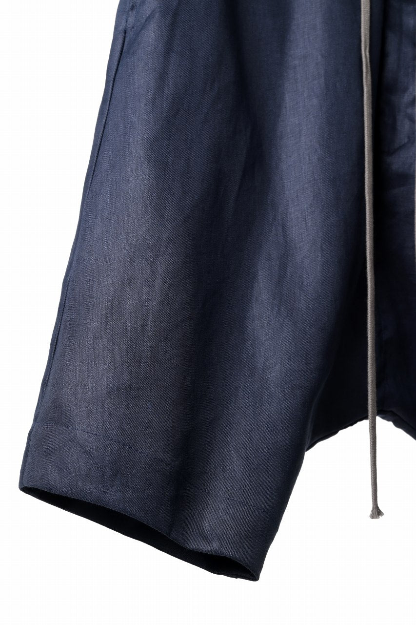 画像をギャラリービューアに読み込む, A.F ARTEFACT SARROUEL SHORT PANTS / LINEN TWILL (NAVY)