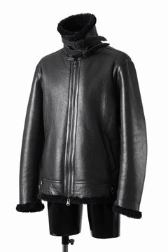 Load image into Gallery viewer, ISAMU KATAYAMA BACKLASH "LIMITED" B-3 FLIGHT JACKET / SPANISH MOUTON NATIVE BOMBER FINISH (BLACK)