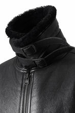 Load image into Gallery viewer, ISAMU KATAYAMA BACKLASH "LIMITED" B-3 FLIGHT JACKET / SPANISH MOUTON NATIVE BOMBER FINISH (BLACK)