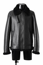 Load image into Gallery viewer, ISAMU KATAYAMA BACKLASH "LIMITED" B-3 FLIGHT JACKET / SPANISH MOUTON NATIVE BOMBER FINISH (BLACK)