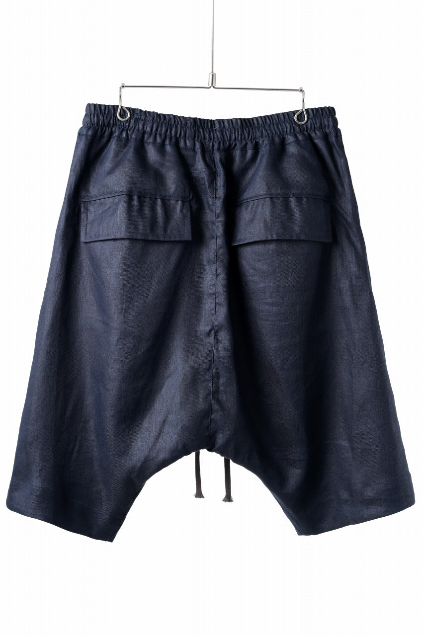 画像をギャラリービューアに読み込む, A.F ARTEFACT SARROUEL SHORT PANTS / LINEN TWILL (NAVY)