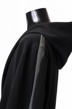 Load image into Gallery viewer, m.a+ hand painted hooded unlined cardigan / C328-HP/JM4 (BLACK)