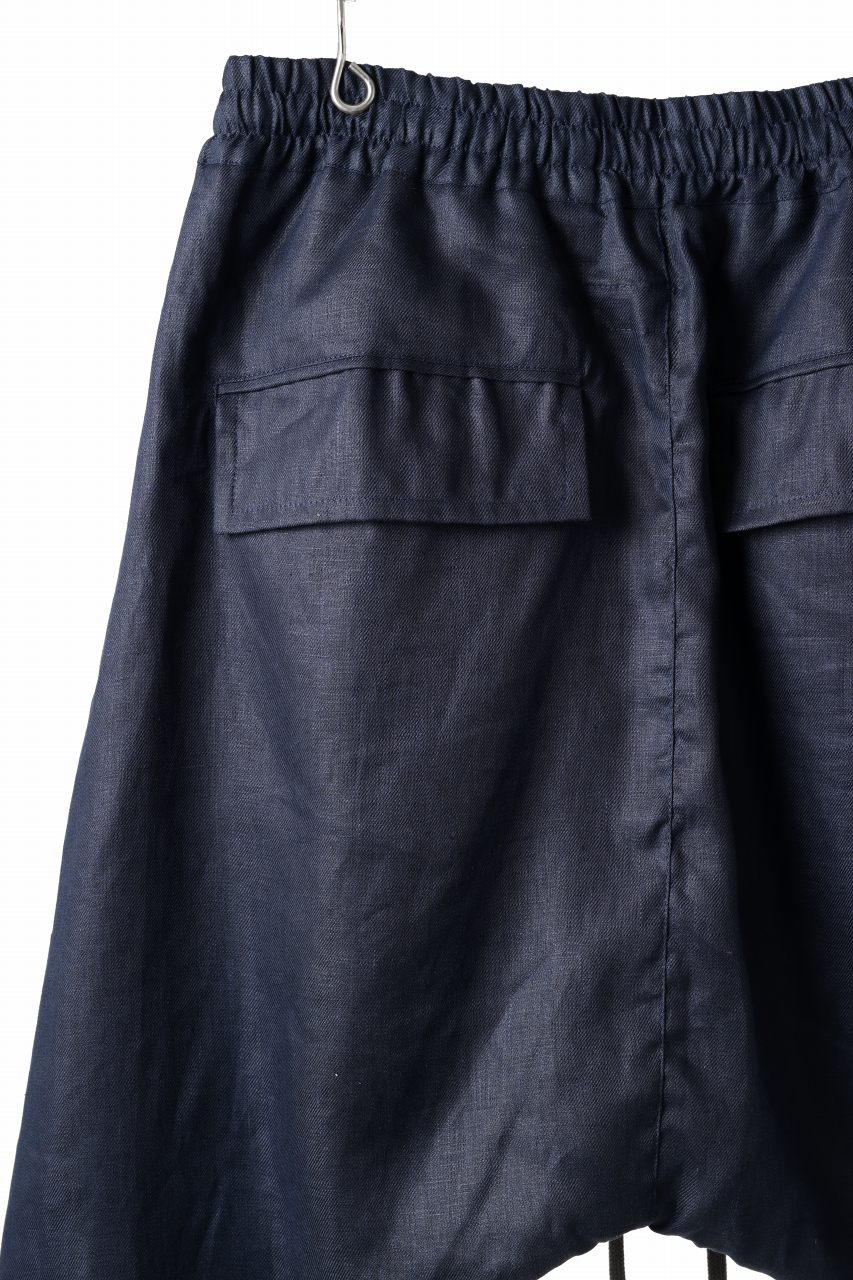 画像をギャラリービューアに読み込む, A.F ARTEFACT SARROUEL SHORT PANTS / LINEN TWILL (NAVY)