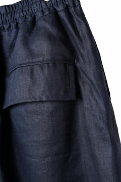 画像をギャラリービューアに読み込む, A.F ARTEFACT SARROUEL SHORT PANTS / LINEN TWILL (NAVY)