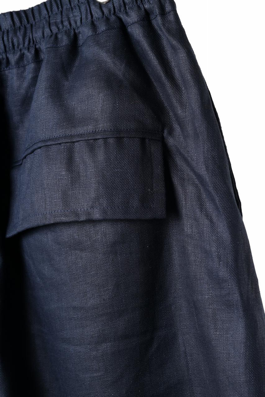 画像をギャラリービューアに読み込む, A.F ARTEFACT SARROUEL SHORT PANTS / LINEN TWILL (NAVY)