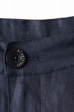 画像をギャラリービューアに読み込む, A.F ARTEFACT CURVED LONG PANTS / LINEN TWILL (NAVY)