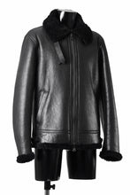 Load image into Gallery viewer, ISAMU KATAYAMA BACKLASH "LIMITED" B-3 FLIGHT JACKET / SPANISH MOUTON NATIVE BOMBER FINISH (BLACK)