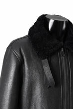 Load image into Gallery viewer, ISAMU KATAYAMA BACKLASH "LIMITED" B-3 FLIGHT JACKET / SPANISH MOUTON NATIVE BOMBER FINISH (BLACK)