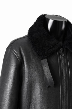 Load image into Gallery viewer, ISAMU KATAYAMA BACKLASH "LIMITED" B-3 FLIGHT JACKET / SPANISH MOUTON NATIVE BOMBER FINISH (BLACK)