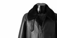 Load image into Gallery viewer, ISAMU KATAYAMA BACKLASH "LIMITED" B-3 FLIGHT JACKET / SPANISH MOUTON NATIVE BOMBER FINISH (BLACK)