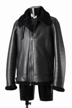Load image into Gallery viewer, ISAMU KATAYAMA BACKLASH "LIMITED" B-3 FLIGHT JACKET / SPANISH MOUTON NATIVE BOMBER FINISH (BLACK)