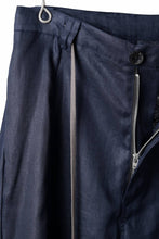 画像をギャラリービューアに読み込む, A.F ARTEFACT CURVED LONG PANTS / LINEN TWILL (NAVY)