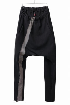 Load image into Gallery viewer, m.a+ hand painted elastic waist low crotch 2 pocket pants / P571-HP/JM4 (BLACK)