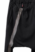 Load image into Gallery viewer, m.a+ hand painted elastic waist low crotch 2 pocket pants / P571-HP/JM4 (BLACK)