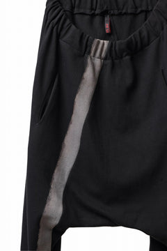 Load image into Gallery viewer, m.a+ hand painted elastic waist low crotch 2 pocket pants / P571-HP/JM4 (BLACK)