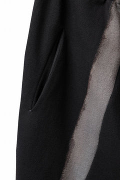 Load image into Gallery viewer, m.a+ hand painted elastic waist low crotch 2 pocket pants / P571-HP/JM4 (BLACK)