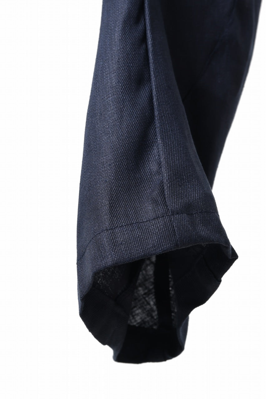 画像をギャラリービューアに読み込む, A.F ARTEFACT CURVED LONG PANTS / LINEN TWILL (NAVY)