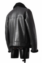 Load image into Gallery viewer, ISAMU KATAYAMA BACKLASH "LIMITED" B-3 FLIGHT JACKET / SPANISH MOUTON NATIVE BOMBER FINISH (BLACK)