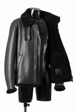 Load image into Gallery viewer, ISAMU KATAYAMA BACKLASH "LIMITED" B-3 FLIGHT JACKET / SPANISH MOUTON NATIVE BOMBER FINISH (BLACK)