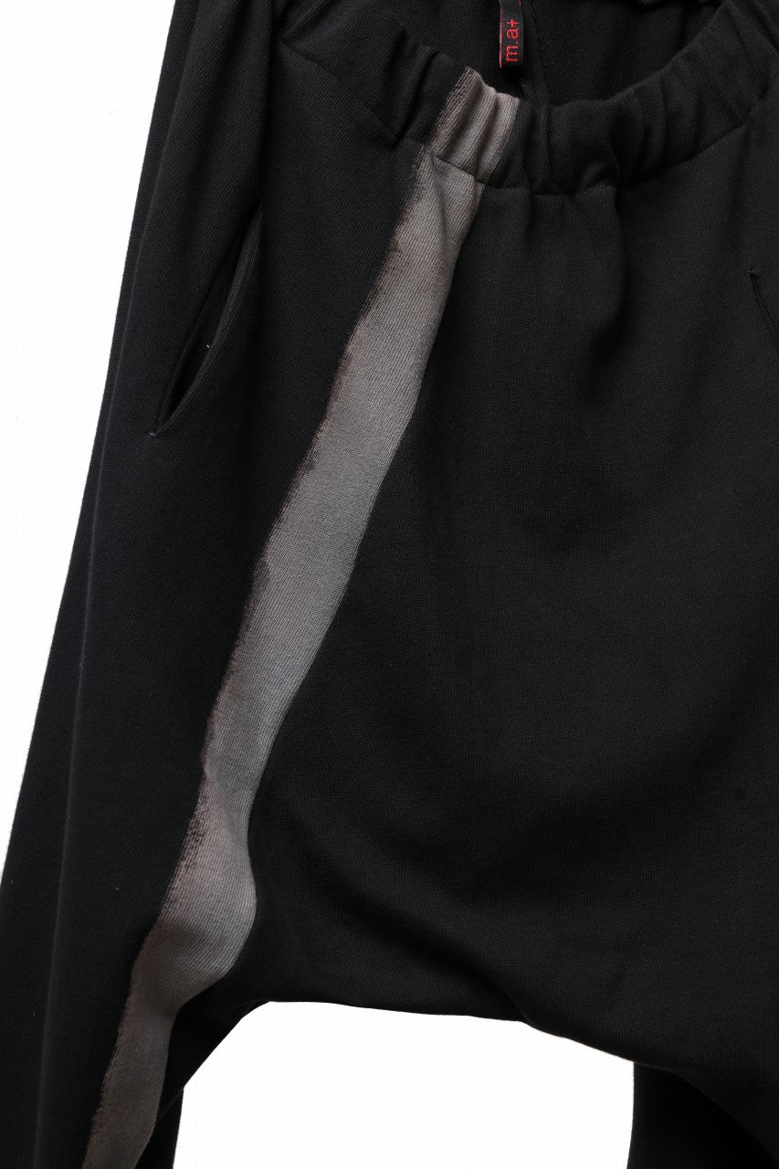 Load image into Gallery viewer, m.a+ hand painted elastic waist low crotch 2 pocket pants / P571-HP/JM4 (BLACK)