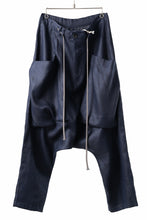 画像をギャラリービューアに読み込む, A.F ARTEFACT WIDE SARROUEL PANTS / LINEN TWILL (NAVY)
