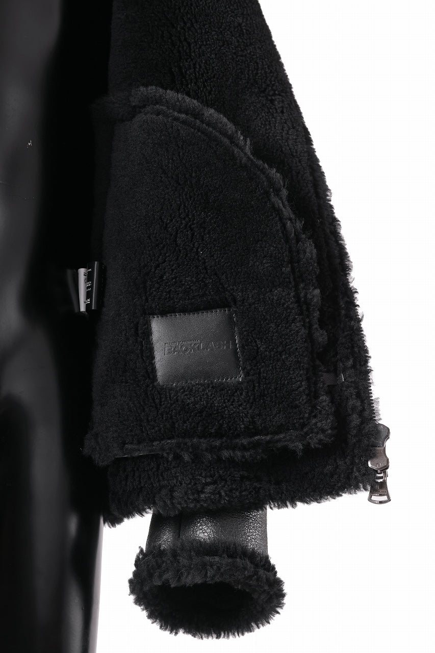 Load image into Gallery viewer, ISAMU KATAYAMA BACKLASH "LIMITED" B-3 FLIGHT JACKET / SPANISH MOUTON NATIVE BOMBER FINISH (BLACK)