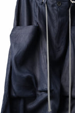 画像をギャラリービューアに読み込む, A.F ARTEFACT WIDE SARROUEL PANTS / LINEN TWILL (NAVY)