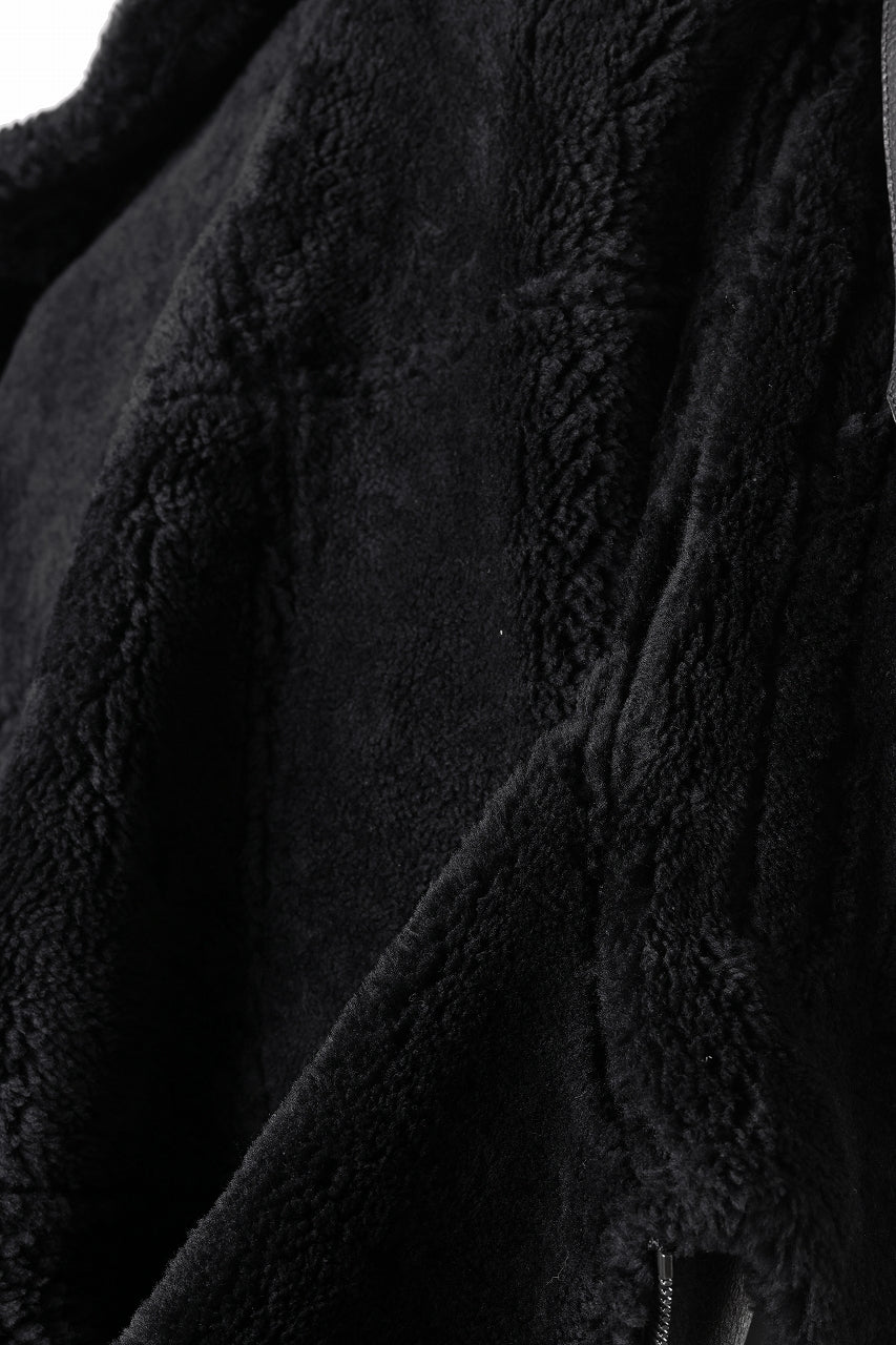 Load image into Gallery viewer, ISAMU KATAYAMA BACKLASH "LIMITED" B-3 FLIGHT JACKET / SPANISH MOUTON NATIVE BOMBER FINISH (BLACK)
