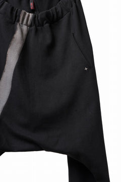 Load image into Gallery viewer, m.a+ hand painted elastic waist low crotch 2 pocket pants / P571-HP/JM4 (BLACK)