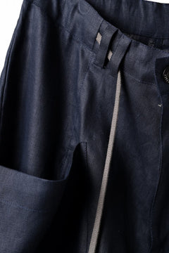 画像をギャラリービューアに読み込む, A.F ARTEFACT WIDE SARROUEL PANTS / LINEN TWILL (NAVY)