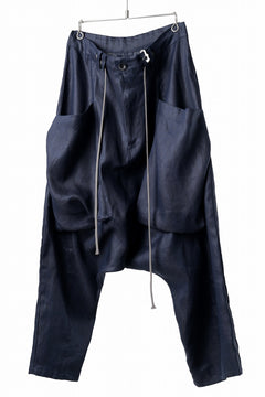 画像をギャラリービューアに読み込む, A.F ARTEFACT WIDE SARROUEL PANTS / LINEN TWILL (NAVY)