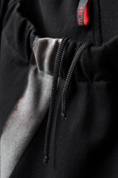 Load image into Gallery viewer, m.a+ hand painted elastic waist low crotch 2 pocket pants / P571-HP/JM4 (BLACK)