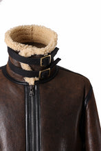 Load image into Gallery viewer, ISAMU KATAYAMA BACKLASH "LIMITED" B-3 FLIGHT JACKET / SPANISH MOUTON NATIVE BOMBER FINISH (BROWN)