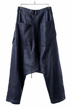 画像をギャラリービューアに読み込む, A.F ARTEFACT WIDE SARROUEL PANTS / LINEN TWILL (NAVY)