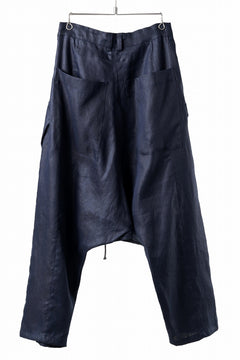 画像をギャラリービューアに読み込む, A.F ARTEFACT WIDE SARROUEL PANTS / LINEN TWILL (NAVY)