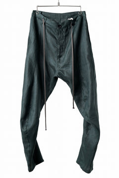 画像をギャラリービューアに読み込む, A.F ARTEFACT CURVED LONG PANTS / LINEN TWILL (GREEN)
