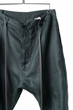 画像をギャラリービューアに読み込む, A.F ARTEFACT CURVED LONG PANTS / LINEN TWILL (GREEN)