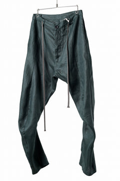 画像をギャラリービューアに読み込む, A.F ARTEFACT CURVED LONG PANTS / LINEN TWILL (GREEN)