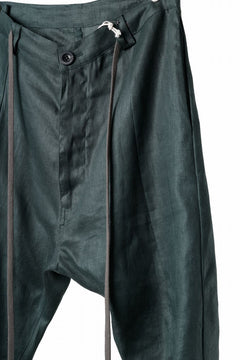 画像をギャラリービューアに読み込む, A.F ARTEFACT CURVED LONG PANTS / LINEN TWILL (GREEN)