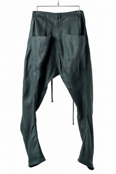 画像をギャラリービューアに読み込む, A.F ARTEFACT CURVED LONG PANTS / LINEN TWILL (GREEN)