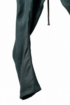 画像をギャラリービューアに読み込む, A.F ARTEFACT CURVED LONG PANTS / LINEN TWILL (GREEN)