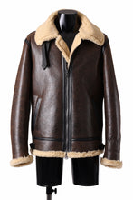 Load image into Gallery viewer, ISAMU KATAYAMA BACKLASH "LIMITED" B-3 FLIGHT JACKET / SPANISH MOUTON NATIVE BOMBER FINISH (BROWN)