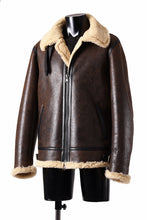 Load image into Gallery viewer, ISAMU KATAYAMA BACKLASH "LIMITED" B-3 FLIGHT JACKET / SPANISH MOUTON NATIVE BOMBER FINISH (BROWN)