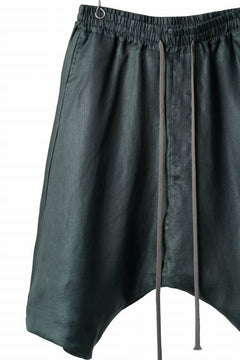 画像をギャラリービューアに読み込む, A.F ARTEFACT SARROUEL SHORT PANTS / LINEN TWILL (GREEN)